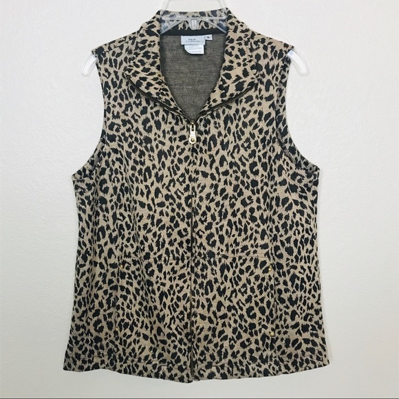 Hot Cotton Jackets & Blazers - HOT COTTON | Leopard Print Vest